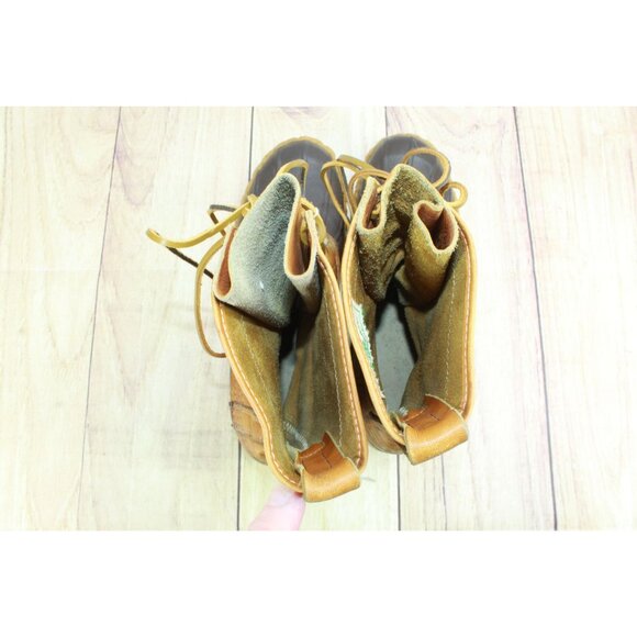 Vintage LL Bean Men's Brown Leather Mid-Calf Unlined Hunting Duck Boots Size 7 N - Picture 7 of 10